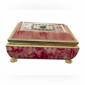 Ornate Pink Jeweled Trinket Jewelry Box
Blue Bird confectionery tin box